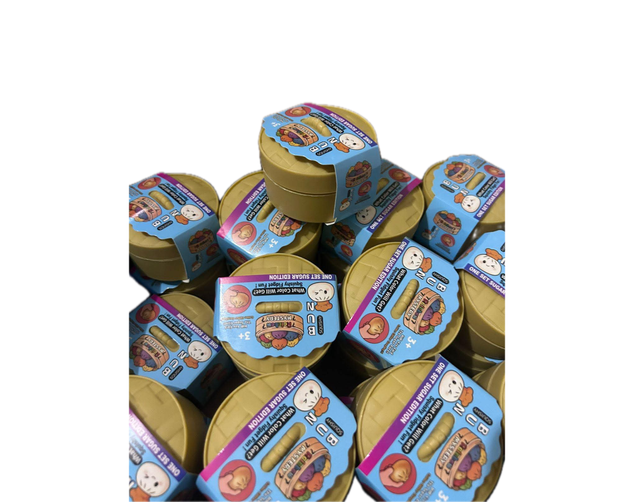 Squishy mini Dumpling Glitter - juguete antiestrés color sorpresa. 