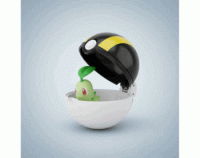 Figura Jazwares- Clip N Go Chikorita Pokémon Ultra Ball
